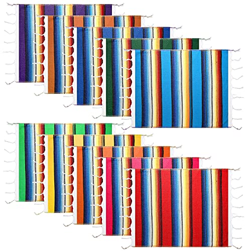 10er-Pack mexikanische Tischsets 18,1 x 12,6 Zoll mexikanische Serape-Tischsets waschbare Tischsets für mexikanische Party- oder Hochzeitsdekoration