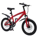 biusgiyeny 18 Zoll Kinderfahrrad für Mädchen und Jungen ab 5 Jahre Fahrrad für Kinder und Jugendliche Kinderrad MTB Kinder Fahrrad Fahrräder Jugendrad mit Rücktrittbremse