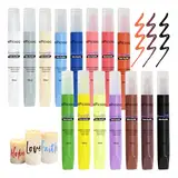 ePicsoa 15 Stück Kerzenstifte, 15 Farben 10ml Wachsstifte für Kerzen, Candle Pen Kerzenfarbe Kerzenpen, Kerzen Bemalen Set Ideal zum Anmalen, Verzieren & Personalisieren