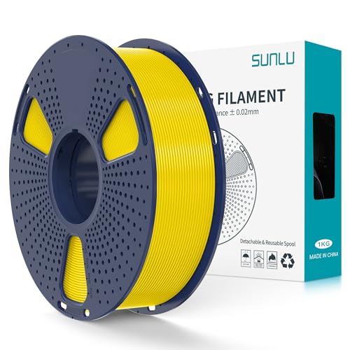 SUNLU PLA+2.0 Filament 1.75mm, Upgrade PLA Plus 3D Drucker Filament, Stärker und robuster, High Speed PLA+ Filament, Maßgenauigkeit +/-0,02mm, 1KG 3D Druck PLA+ Filament, Gelb