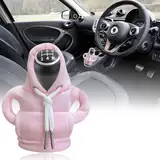 SXCCNW Auto Schaltknauf Abdeckung, Schaltknauf Abdeckung, Schaltknauf überzug Schaltknauf Hoodie Abdeckung Car Shifter Hoodie für Auto Schalthebel Dekoration 15 x 13 cm Rosa