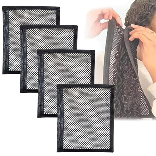 Length n Lock Hair Stretcher, Length n Lock Mesh Wrap, Mesh Curl Hair Stretcher, Haarnetz für lockiges Haar (17,8 cm, 4 Stück)