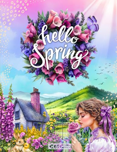 Hello Spring Cut and Collage Ephemera Book: 200+ High-quality Images of radiantly beautiful Spring Illustrations for Scrapbooking, Journaling, Collage Art, Mixed Media, Papercrafting and more