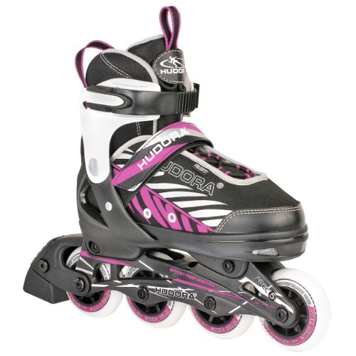 HUDORA Inline Skates Mia/Leon - Inliner für Kinder/Jugendliche & Erwachsene in versch. Größen & Farben - Roller Skates bis zu 4 Größen verstellbar - bequeme & stilvolle Rollerskates