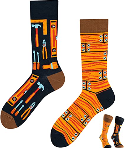 TODO Colours Lustige Socken mit Motiv - mehrfarbige, bunte, Verrückte für Herren und Damen (43-46, Heimwerker Socken)