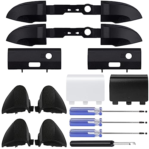 ZHUROUPU Komplettes Tasten Set für Xbox Series S/X Controller, inklusive LB RB LT RT, Bumper-Tasten, Ladeanschluss Schallwand, T10 T8 T6-Schraubendreher