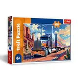 Trefl - LKW auf der Straße - Puzzle 160 Teile - Buntes Puzzle mit einem Truck, kreative Unterhaltung, Spaß für Kinder ab 6 Jahren