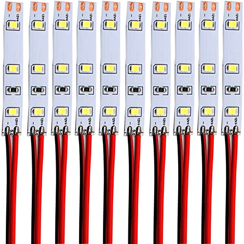 RUNCCI-YUN 10 pcs 12-18V 3-LED Hausbeleuchtung 5cm Weiss mit Kabel 10cm,Modellbau Led Beleuchtung,modellbau beleuchtung modelleisenbahn beleuchtung