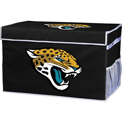 Franklin Sports Unisex, Teenager Team, zusammenklappbarer Abfalleimer NFL Jacksonville Jaguars Faltbarer Aufbewahrungsbehälter mit Fußfach, klein, Teamspezifisch, Small-22 x 14 x 14-Inch