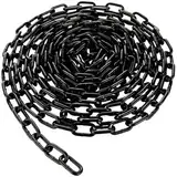 9 M Stahlkette Kohlenstoffstahl, 3mm Starke Stahlkette, Metall Gliederkette, Kette Schwarz für Garten, Kronleuchterketten, Hebeketten und Lampenkette