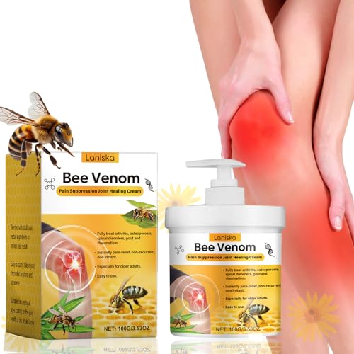 Bienengiftsalbe 100g, Bienengift Gelenk Knochenpflegecreme, Arthrose Beruhigende Linderung bei Gelenkschmerzen, Muskelschmerzen, Muskelkater, Schwellungen nach Prellungen und Verletzungen