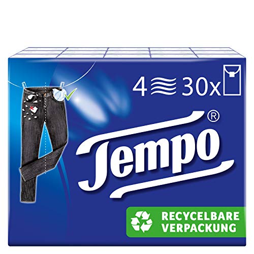 Tempo Taschentücher Klassik, 4-lagige Papiertücher in bewährter Tempo Qualität, 30 x 10 Tücher (300 Tücher)