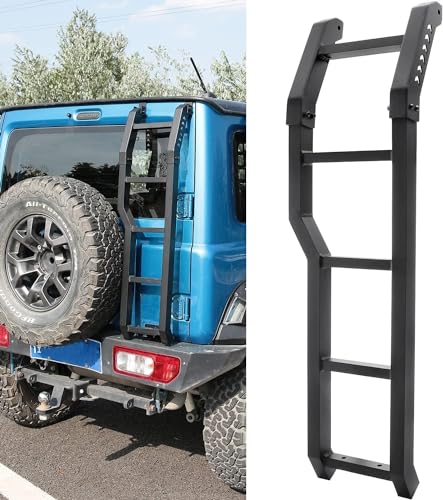 Auto Heckklappenleiter zum Klettern für Suzuki Jimny JB64 JB74W 2019-2023, Hecktür Leiter Klettern Climbing Ladder Aluminiumlegierung Trittleiter,A