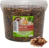 UGF - Insektenmischung, 3 Liter Eimer ≈ 500g, Igelfutter, Rennmausfutter, Hamsterfutter, Rattenfutter, Eidechsenfutter - Mehlwürmer, Soldatenfliegenlarven, Seidenraupen