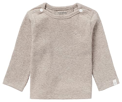 Noppies Unisex Baby U Tee ls Rib Natal T-Shirt, Taupe Melange-P757, 50