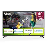 CHIQ 40 Zoll (100 cm) LED Fernseher FHD 1080p, Dolby Audio, Hotelmodu, Media Player, Triple Tuner (DVB-T/T2/C/S2), HDMI/USB/Kopfhörer/CI/RF, Hotelmodus, Monitor, mit Doppeltem Verwendungszweck