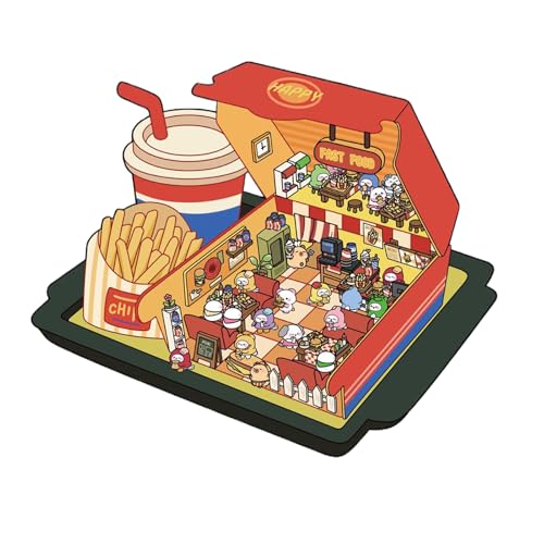 Sticker Szene,3D Kindersticker Bastelset - Miniatur-Laden Für Scrapbooking Tagebuch & Gestaltungsideen Für Kinder Und Erwachsene