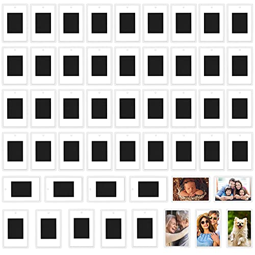 Kurtzy Bilderrahmen Magnete für den Kühlschrank Magnet Bilderrahmen(50er Pack) Für Fotos 7 x 4,5 cm - Durchsichtige Klare Acryl-Kühlschrankmagnete für Kleine Fotos - Geschenk für Familie & Freunde