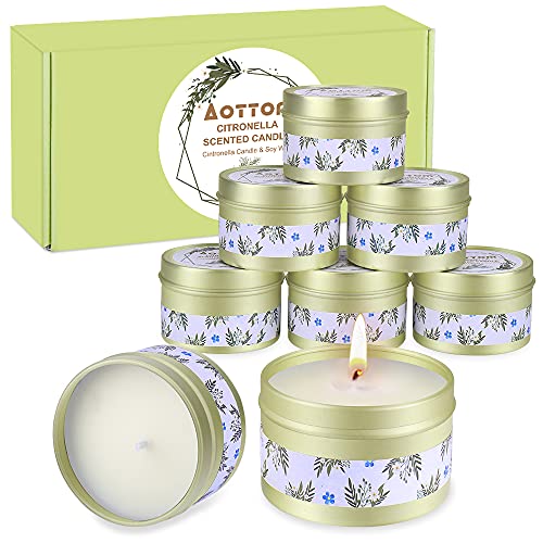 Citronella Kerzen draußen,Outdoor Kerzen Zitrone Garten Lemongrass Natürliches Sojawachs - bis 120-160 Stunden Brenndauer Duft Kerze Candle für Picknick,Camping,Terrasse