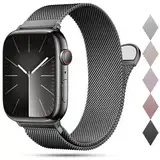 OULUOQI Ersatzarmband Kompatibel mit Apple Watch Armband 41mm 40mm 38mm 46mm 45mm 44mm 42mm Damen Herren, Einstellbar Metall Armbänder aus Edelstahl für iWatch Series Se Ultra 10 9 8 7 6 5 4 3 2 1