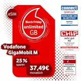 Vodafone GigaMobil M eSIM | 25% Dauerrabatt auf den Basispreis | 24 Monate Vertragslaufzeit