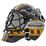 Franklin Sports NHL Pittsburgh Penguins Mini-Hockey-Torwart-Maske mit Etui, Sammlerstück, Torwartmaske mit Offiziellen NHL-Logos und Farben