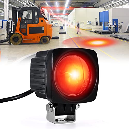 Dinfu 10W Led rot Gabelstapler Licht Warenhaus Sicherheitswarnleuchte 12-100V Gabelstapler Warnlicht Lagerhaus Fußgängerbereich Scheinwerfer
