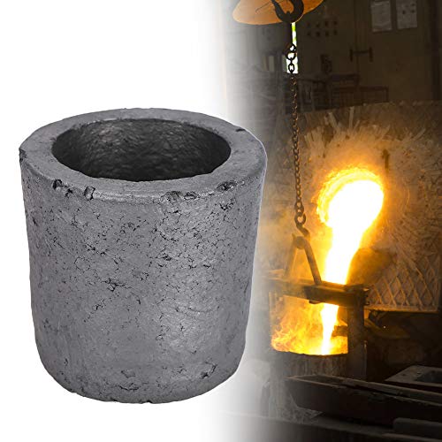 1kg Graphittiegel, Graphit Tiegel tassenförmiges Graphit Ofengusstiegel Schmelzwerkzeug, Schmelztiegel Graphit Graphitofen Gusstiegel Schmelztiegel Schalenform Silikonkarbid für die Metallproduktion