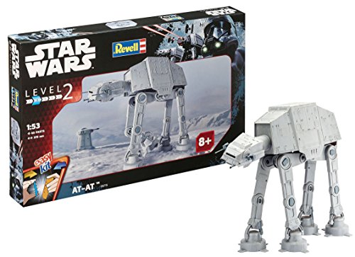 Revell Modellbausatz Star Wars AT-AT im Maßstab 1:53, Level 2, originalgetreue Nachbildung mit vielen Details, Steckmechanismus, mit vorbemalten und vordekorierten Teilen, 06715