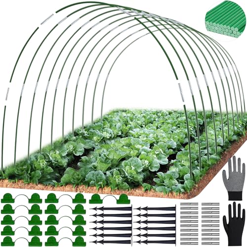 Folientunnel für Hochbeet,Pflanztunnel Bögen für Hochbeet,30 PCS Tunnelbögen Hochbeet,Pflanztunnel für Hochbeet,Gewächshausreifen für Hochbeet,Gewächshaus Tunnel Bögen