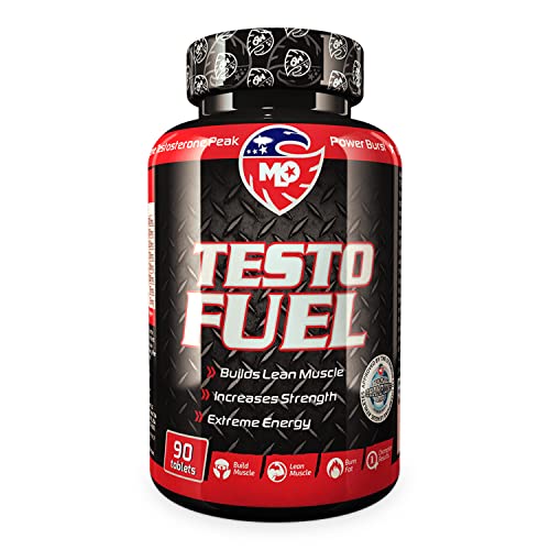 MLO Testo Fuel - Testosteron Booster tabletten muskelaufbau mit Aminosäuren, Tribulus, Maca, Zinc, D-Asparaginsäure (DAA), Arginin (AAKG), Hochdosiert Vegan Glutenfrei Laborgeprüft 90 Tabletten