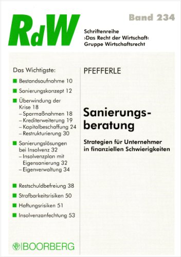 Sanierungsberatung: Strategien für Unternehmer in finanziellen Schwierigkeiten