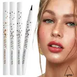 Moguri 4 Stück Sommersprossen Stift, Wasserdicht Henna Stift, Natürliches Aussehen Fake Freckles Pen für Makeup, Braune Henna Stifte für Natürliches Make-up, Leicht Anwendbar und Langanhaltend