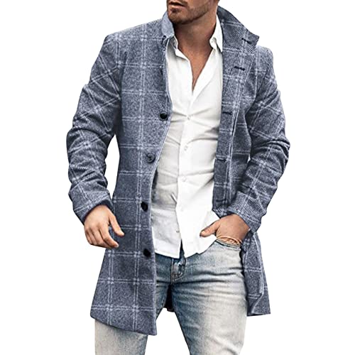 SRZYMJ Mantel Herren Leicht Elegant Winterjacke Lang Übergangsjacke Sportlich Outdoorjacke Leicht Jacke Softshelljacke Steppweste Schwarz Dünn Funktionsjacke Parka Winter Sportjacke Freizeitjacke