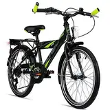 Bergsteiger Sydney 20, 24 Zoll Kinderfahrrad, geeignet für 6, 7, 8, 9 Jahre, StVZO, Shimano 6 Gang-Schaltung, Jungen-Fahrrad mit Dynamo-Licht