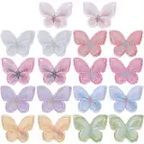 Teegxddy 18pcs Spitze Schmetterling Applikation,Schmetterling Applikationen,Spitzenstoff Stickerei Patches, Schmetterlinge Applikationen Zum Aufnähen,Für DIY Abendkleider, Haarschmuck, Taschen