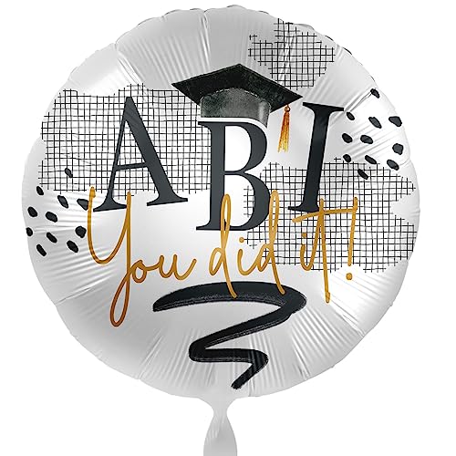 Folienballon Abitur Abi - You did it - Geschenk Abiturienten Ballon Made in EU Luftballon zum Abi Helium geeignet