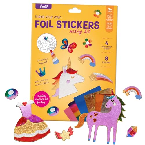 LAOESE Bastelset Mädchen Folienspaß Aufkleber- Kreativ Basteln für Mädchen Kinder, Schmutzfreie Kunst, Spielzeug für Kinder ab 4,Geschenk Mädchen 4 5 6 7 8 Jahre Geburtstag