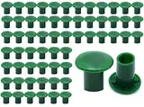 KAHEIGN 60Pcs Schutzkappen für Gartenrohre, 3cm Gummi Rohrkappen Garten Rohr Schutzkappen Rohrkappen für den Garten im Freien (grün)