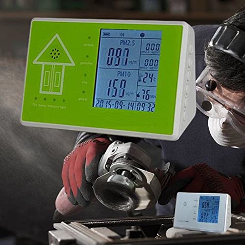 Feinstaubmessgerät Partikel Laser Feinstaubbelastung (PM2.5/PM10) Formaldehyd (HCHO) TVOC/Methyl-benzol FS3-GRÜN