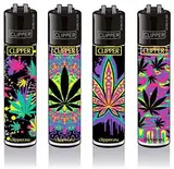 Clipper® Feuerzeuge - Neon Leaves #2-4er Set