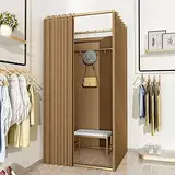 CIRONI Umkleidekabine, tragbare Umkleidekabine, Bekleidungsgeschäft, quadratisches Ankleidezimmer – Raumteiler, Sichtschutzvorhang für Outdoor-Büro, Einkaufszentrum, Bold Pipe, große Raumkapazität,