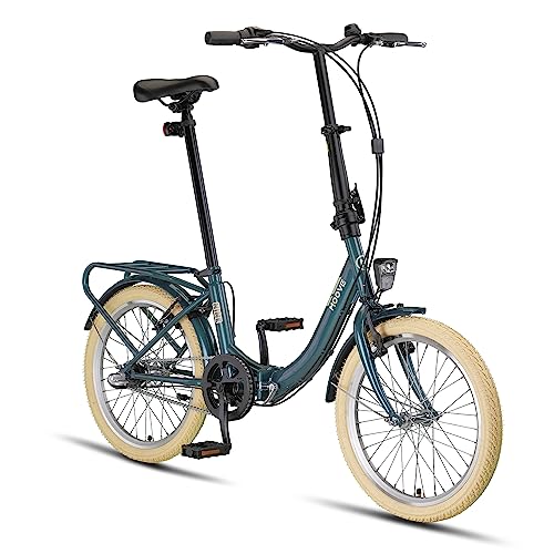 PACTO Nine - Hollandrad Komfortables Klappfahrrad 27cm Stahlrahmen Bike 20 Zoll Bicycle Shimano Nexus 3 Hub Gear Faltrad Klapprad Klappfahrrad für Erwachsene Herren Damen