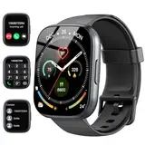 Smartwatch Herren Damen, 1,95"HD Touch Fitnessuhr mit Telefonfunktion, Smart Watch Fitness Tracker mit Pulsmesser Schlafmonitor Schrittzähler, 110+Sportmodi, IP68 Wasserdicht Sportuhr für iOS Android