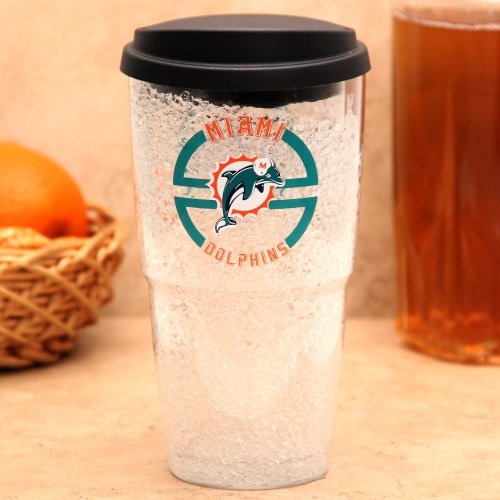 Northwest NFL Miami Dolphins Crystal Freeze Becher mit Deckel, 680 ml