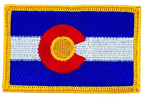 Patch, bestickter Aufnäher zum Aufbügeln, Motiv: USA, Flagge des amerikanischen Staats Colorado