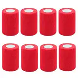 QiGui 8 Stück Selbstklebender Verband 7.5cm x 4.5m Verbandsmaterial für Pferde, Hunde & Menschen - Selbsthaftende & Elastische Bandage - Fixierbinde Haftbandage Selbstklebend
