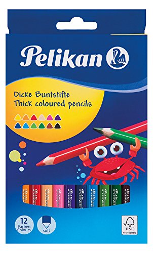 Pelikan Buntstifte 12er dreieckig dick und weich