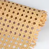 DBREAKS Wiener Geflecht, PE Wasserdicht Rattan Geflecht, Cane Webbing Rattan Roll, Handgemachtes Rattan Gurtband für DIY Möbeldekoration, Wabengeflecht Stuhlflechtrohr, Breites Rattan(35 cm x 100 cm)