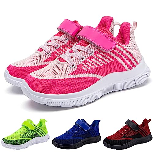 Sportschuhe Kinder Jungen Mädchen, Flach, Dicker Boden, Leicht, Rutschfest, Schnürung, Mesh Atmungsaktiv Bequem Hallenschuhe Sneakers Best Gift Birthday Halloween Christmas Day